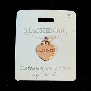Chosen Charms rose gold Mackenzie name heart charm